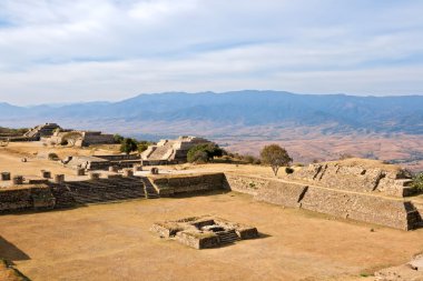 Plato monte alban Meksika üzerinde antik kalıntılar