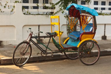 Bicycle rickshaw clipart