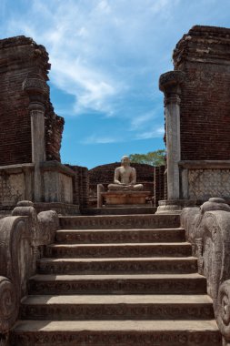 Ancient sitting Buddha image clipart