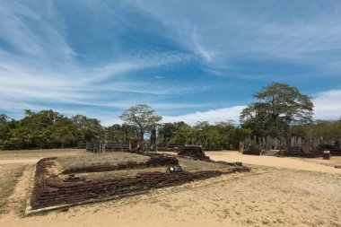 sigiriya kaya üzerine Harabeleri.