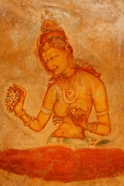 Burcht op Sigiriya fresco 's — Stockfoto