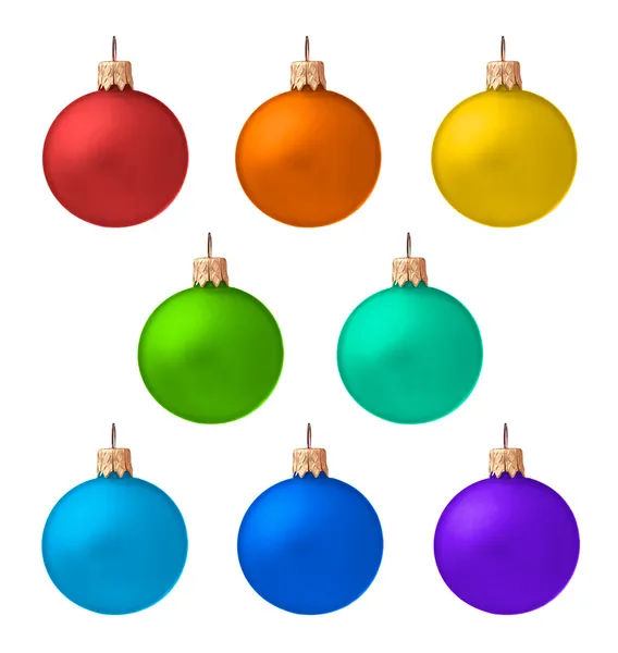 Set di ornamenti natalizi isolati — Foto Stock