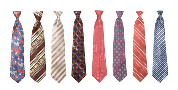 Set of man's ties isolated — Stock Photo, Image
