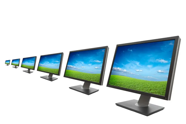 Komputer monitor na białym tle — Zdjęcie stockowe
