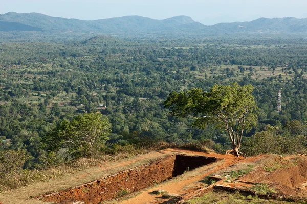 Rovine sulla cima della roccia di Sigiriya — Foto Stock