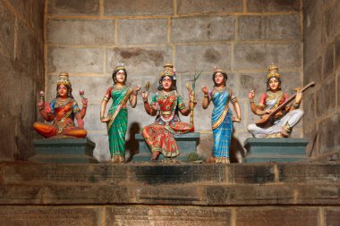 Hindu goddesses Parvati, Lashmi and Saraswati clipart