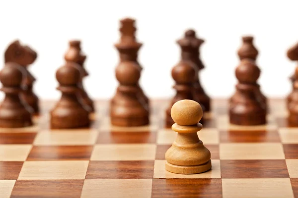 Шахматы - один против всех — стоковое фото