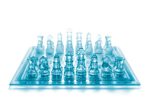 유리 체스 — 스톡 사진