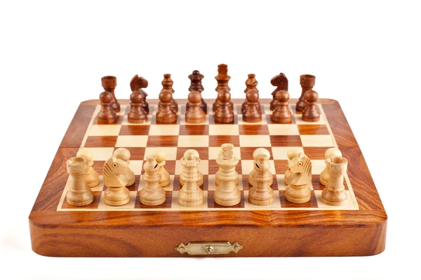Σκάκι στην σκακιέρα — Φωτογραφία Αρχείου