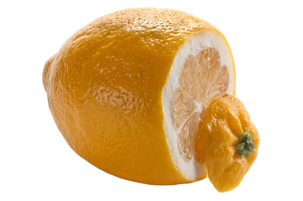 Lemon with section — Stock Photo, Image