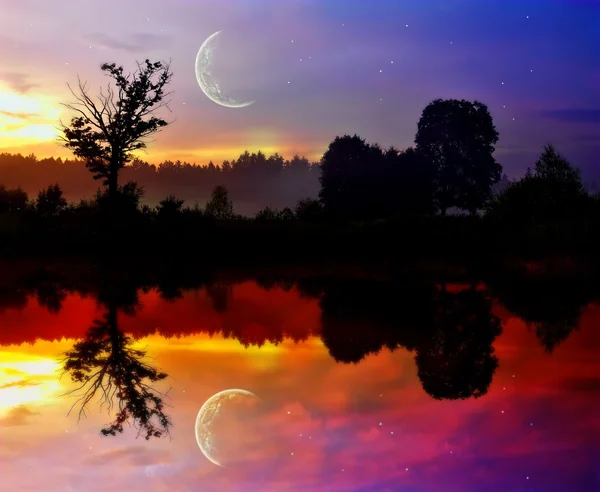 Night reflections — Stock Photo, Image