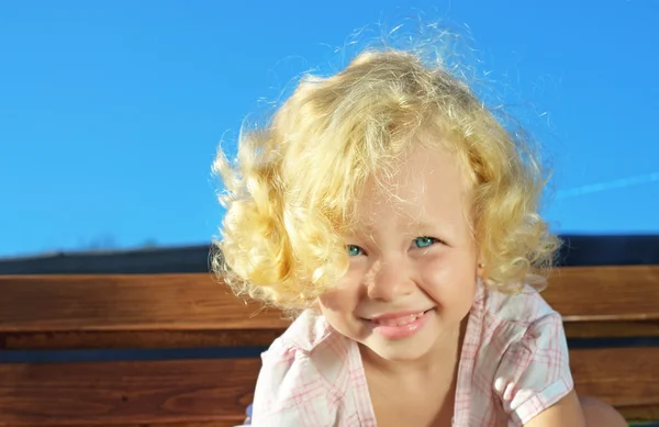 Lilla curly girl — Stockfoto