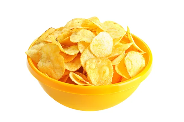 Золотые чипсы — стоковое фото