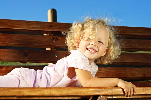 Little curly girl — Stock Photo, Image
