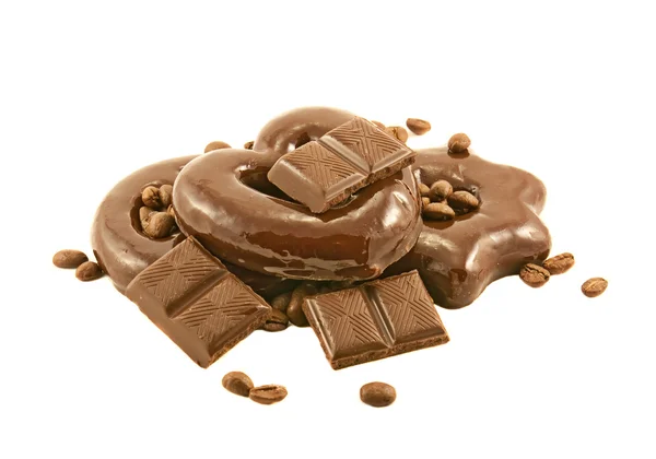 チョコレート ・ バーとケーキ — ストック写真