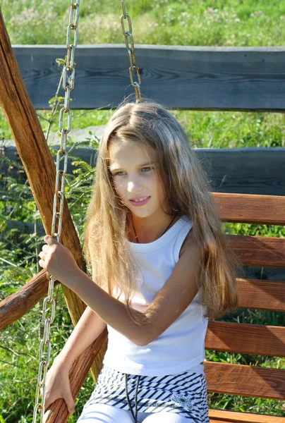 Sekiz yaşında bir kız — Stok fotoğraf