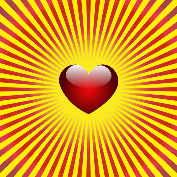 Retro Valentine Background Hearts Circles — Stock Vector
