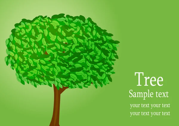Green Eco Background Tree Text — Stock Vector