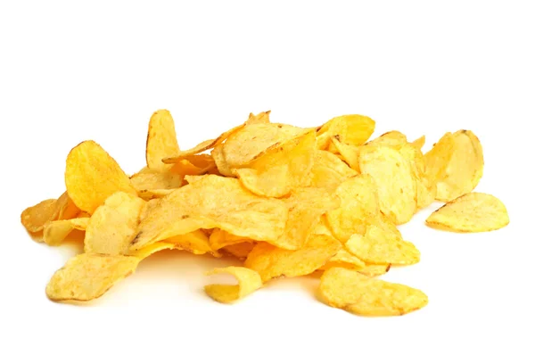 Golden fresh chips — Stock Photo, Image