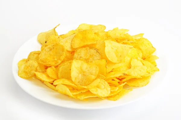 Gyllene färska chips — Stockfoto