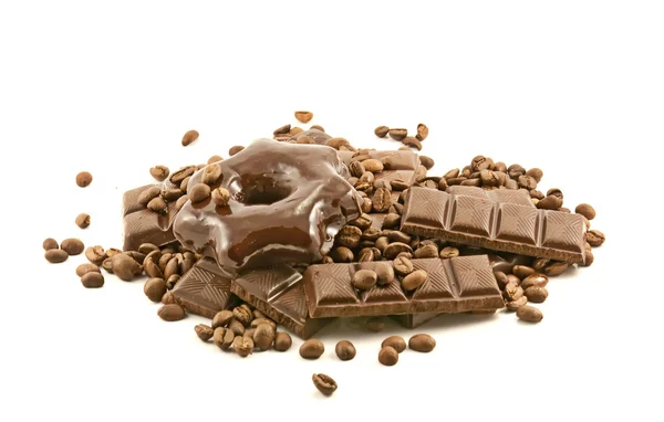 Chocolate and coffee — Stock Photo, Image