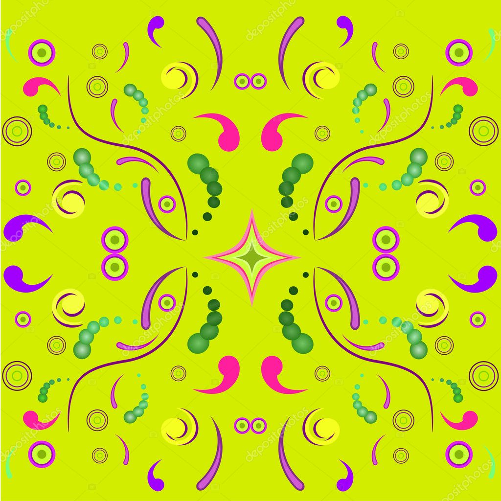 Floral symmetric ornament — Stock Vector © Roxana #4813542