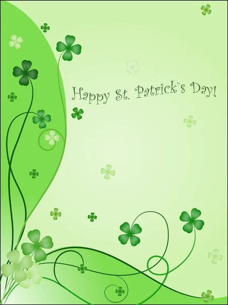 Design of greening card to st. patrick`s day — Stock Vector