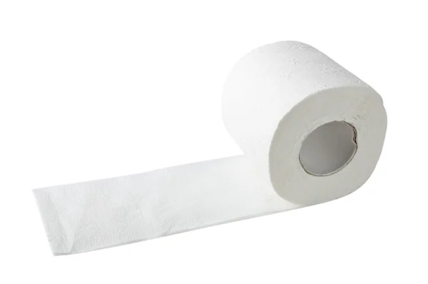 Carta igienica isolata su bianco — Foto Stock