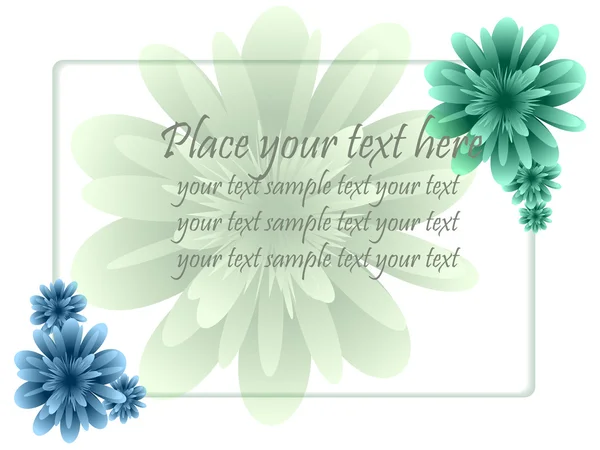 Ram med blomma och texten i pastellfärger — Stock vektor