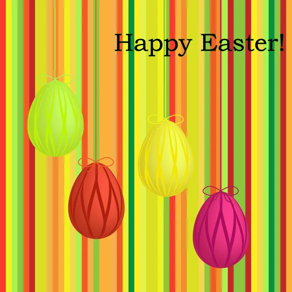 Striped easter card — Stock Vector