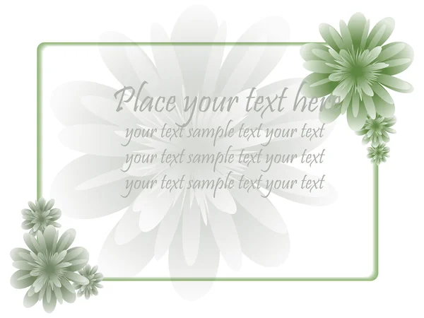 Cadre avec fleur et texte dans des tons pastel — Image vectorielle