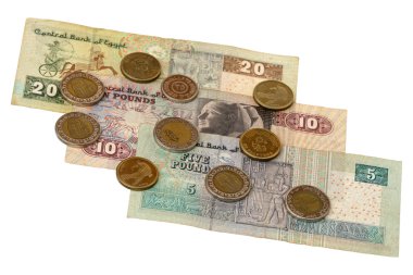 Pound bill of Egypt clipart