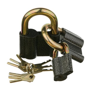 Three padlocks clipart