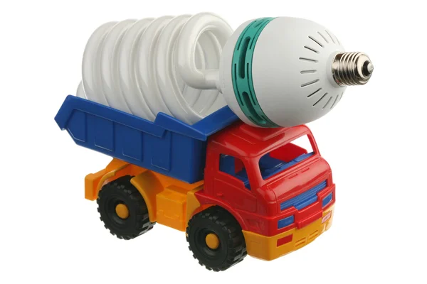Lightbulb in the truck — Stock Photo, Image