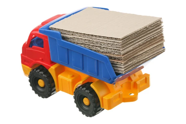 Cardboard in the truck — Stock Photo, Image