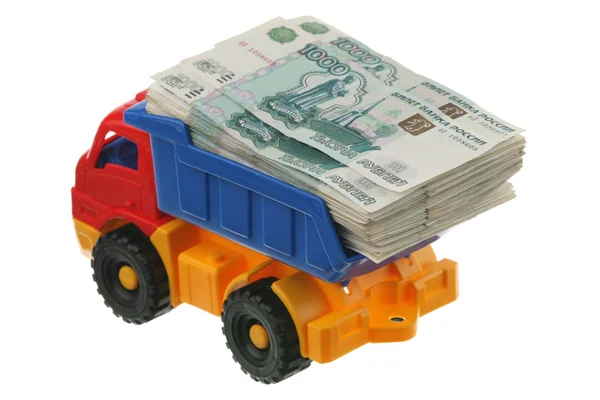L'argent russe dans le camion — Photo