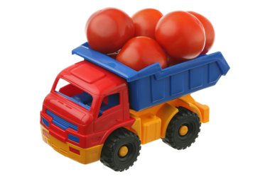 Tomatoes and the truck clipart