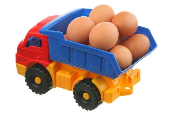 Huevos y el camión —  Fotos de Stock
