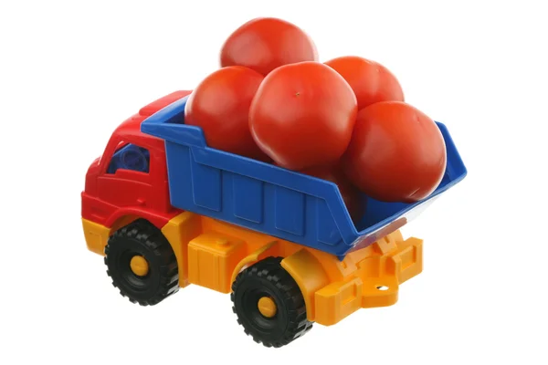 Ντομάτες και το φορτηγό — Φωτογραφία Αρχείου
