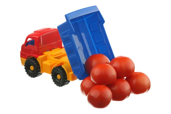 Томаты и грузовик — стоковое фото