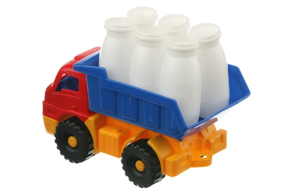 Plastbehållare i lastbilen — Stockfoto