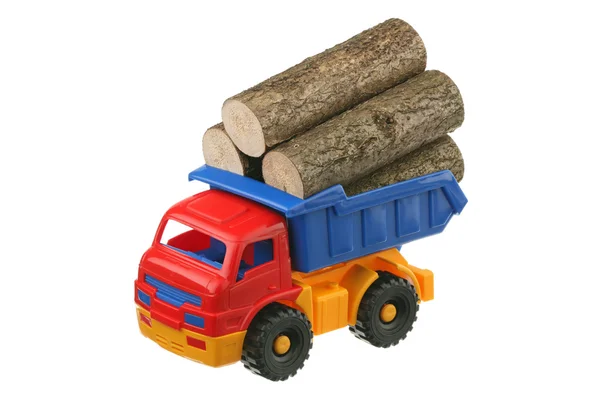 Logs in the truck — Stock Photo, Image