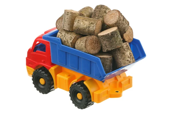 Logs in the truck Royalty Free Stock Photos