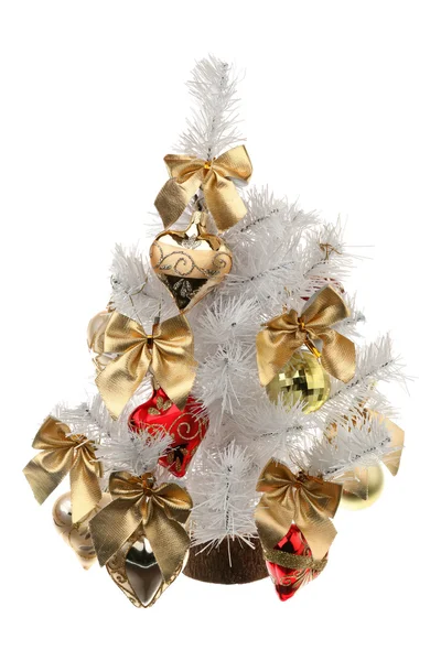 Vánoční Kožešin Strom Izolované Bílém Pozadí — Stock fotografie
