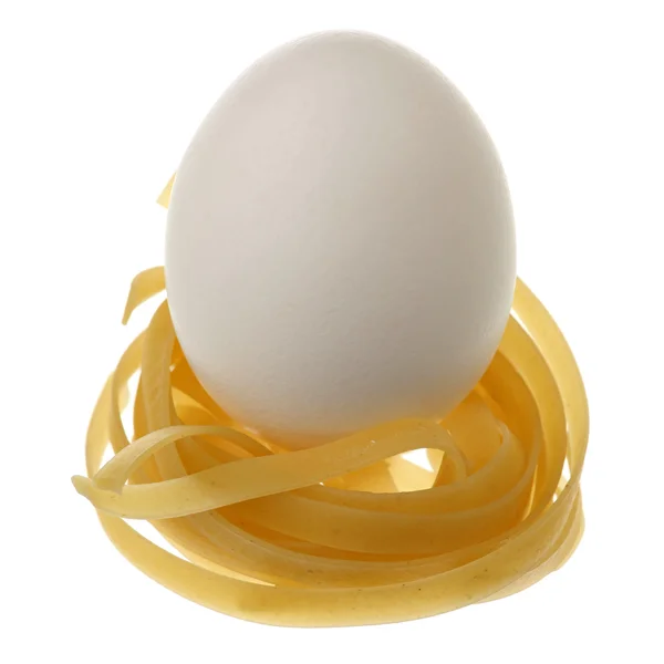 Jajko i makaron — Zdjęcie stockowe