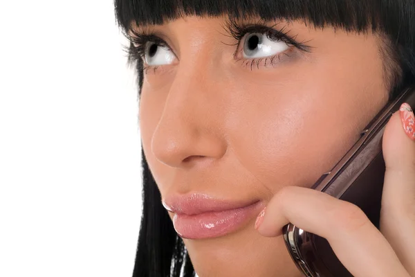 Portrait of the girl speaking on the phone — Stock Photo, Image