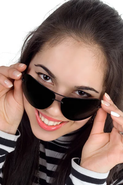 Brunette with sunglasses — Stock Photo, Image