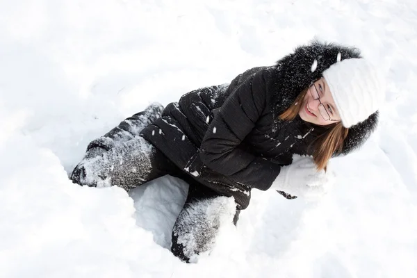 Krásná Dívka Sněhu — Stock fotografie