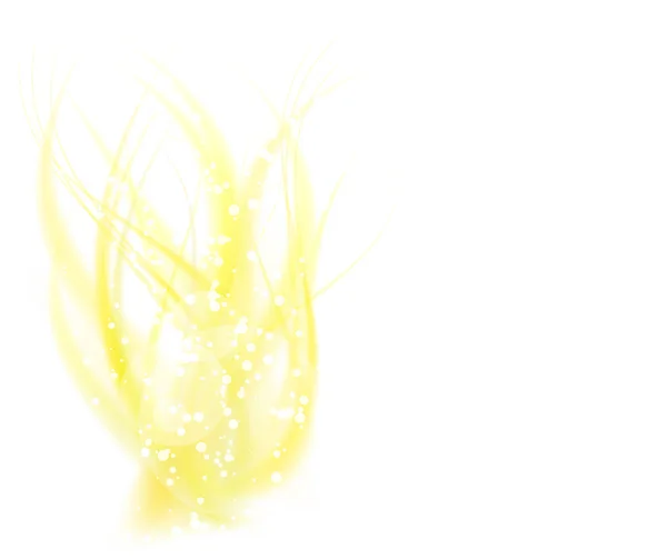 Flamme vectorielle dorée abstraite — Image vectorielle