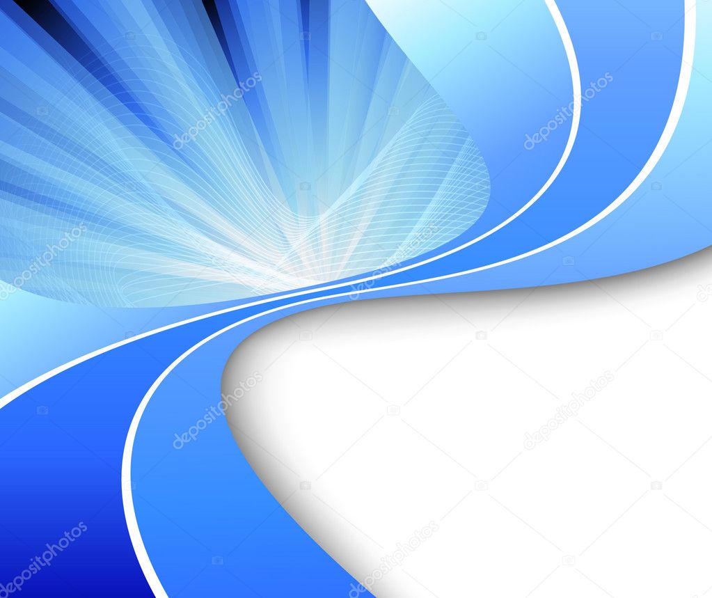Ray abstract blue background